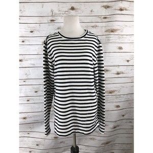 Urban Outfitters Lark & Wolff Sweater‎ Long Sleeve Scoop Neck Red Striped Size M